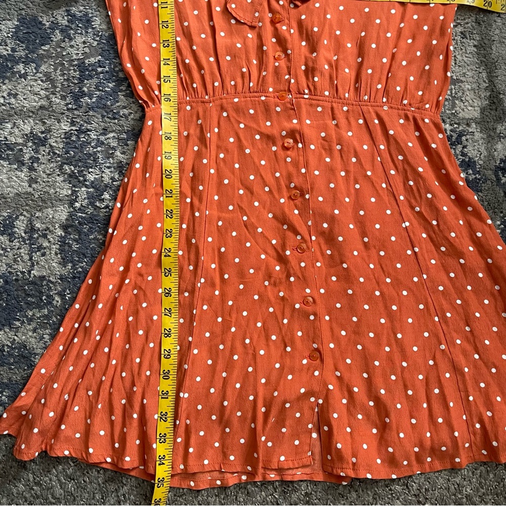 Auguste The Label Rust Lilly Day Classic Polka Dot Mini Dress Size 4 - Picture 10 of 12